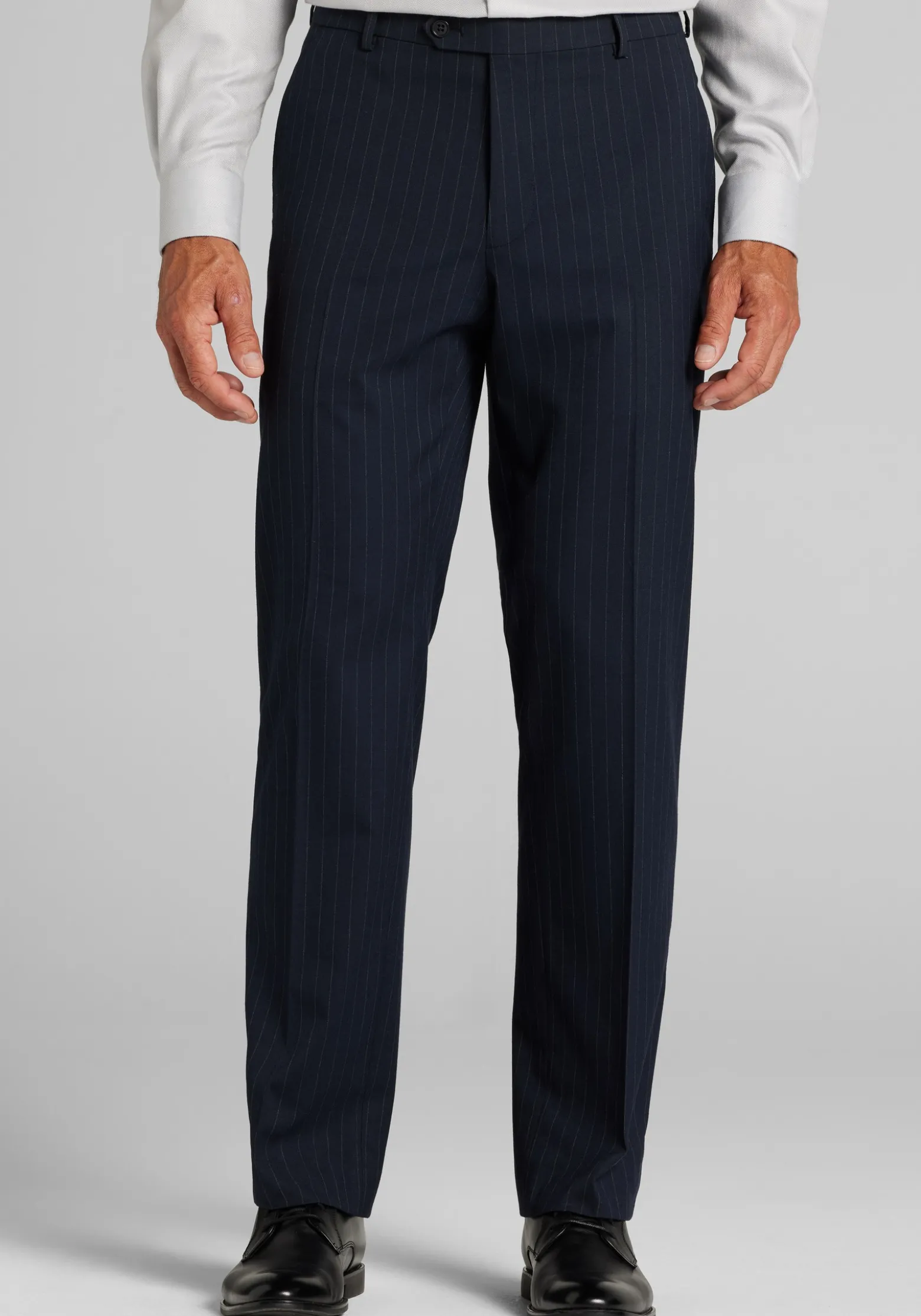 Jos. A. Bank Tailored Fit Chalk Stripe Comfort Stretch Suit Pants