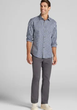 Jos. A. Bank Tailored Fit Herringbone Check Button-Up Shirt