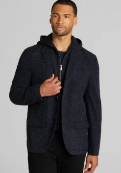 Jos. A. Bank Tailored Fit Knit Heathered Twill Jacket
