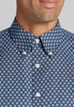 Jos. A. Bank Tailored Fit Medallion Button Up Shirt