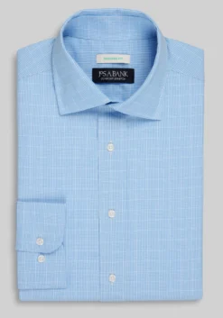 Jos. A. Bank Tailored Fit Offset Grid Dress Shirt