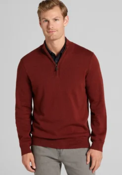 Jos. A. Bank Tailored Fit Pima Cotton 1/4 Zip Sweater