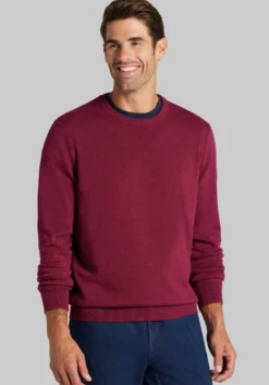 Jos. A. Bank Tailored Fit Pima Cotton Crew Neck Sweater