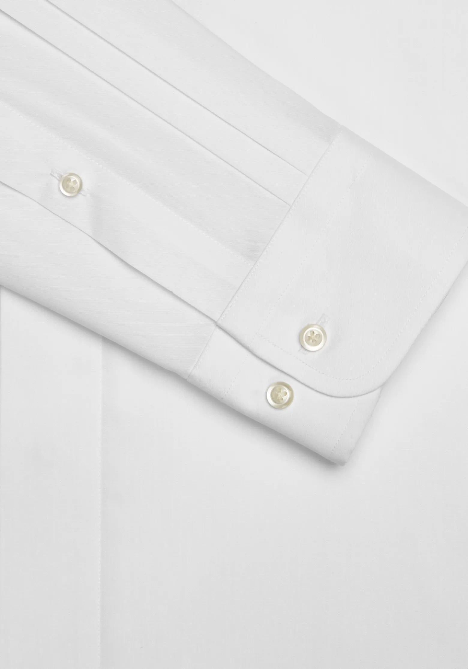Jos. A. Bank Tailored Fit Spread Collar Covered Placket Solid Dress Shirt