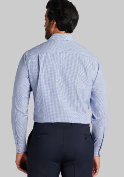 Jos. A. Bank Tailored Fit Spread Collar Tiny Grid Dress Shirt