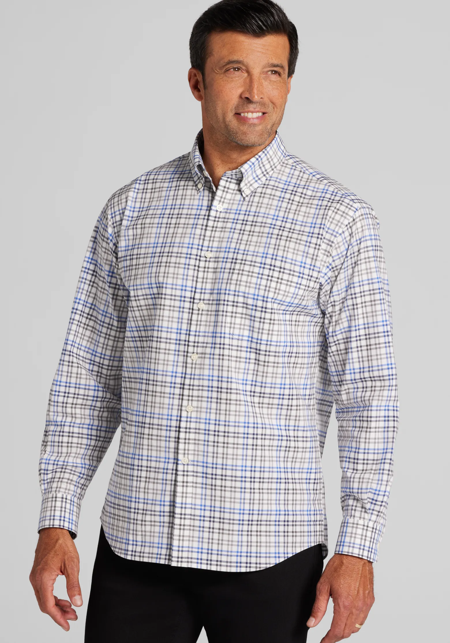 Jos. A. Bank Traditional Fit Check Button-Up Shirt