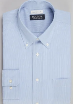 Jos. A. Bank Traditional Fit Fine Stripe Comfort Stretch Dress Shirt