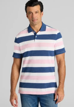 Jos. A. Bank Traditional Fit Popcorn Stripe Polo - Big & Tall