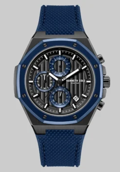 Kenneth Cole New York Chronograph Silicone Strap Watch