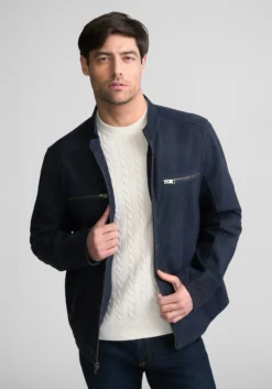 Mauritius Traditional Fit Textured Leather Jacket