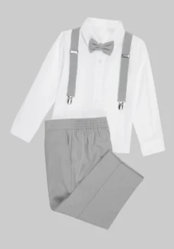 Peanut Butter Collection Barn Safari Line 4-Piece Toddler Boys Suit Set