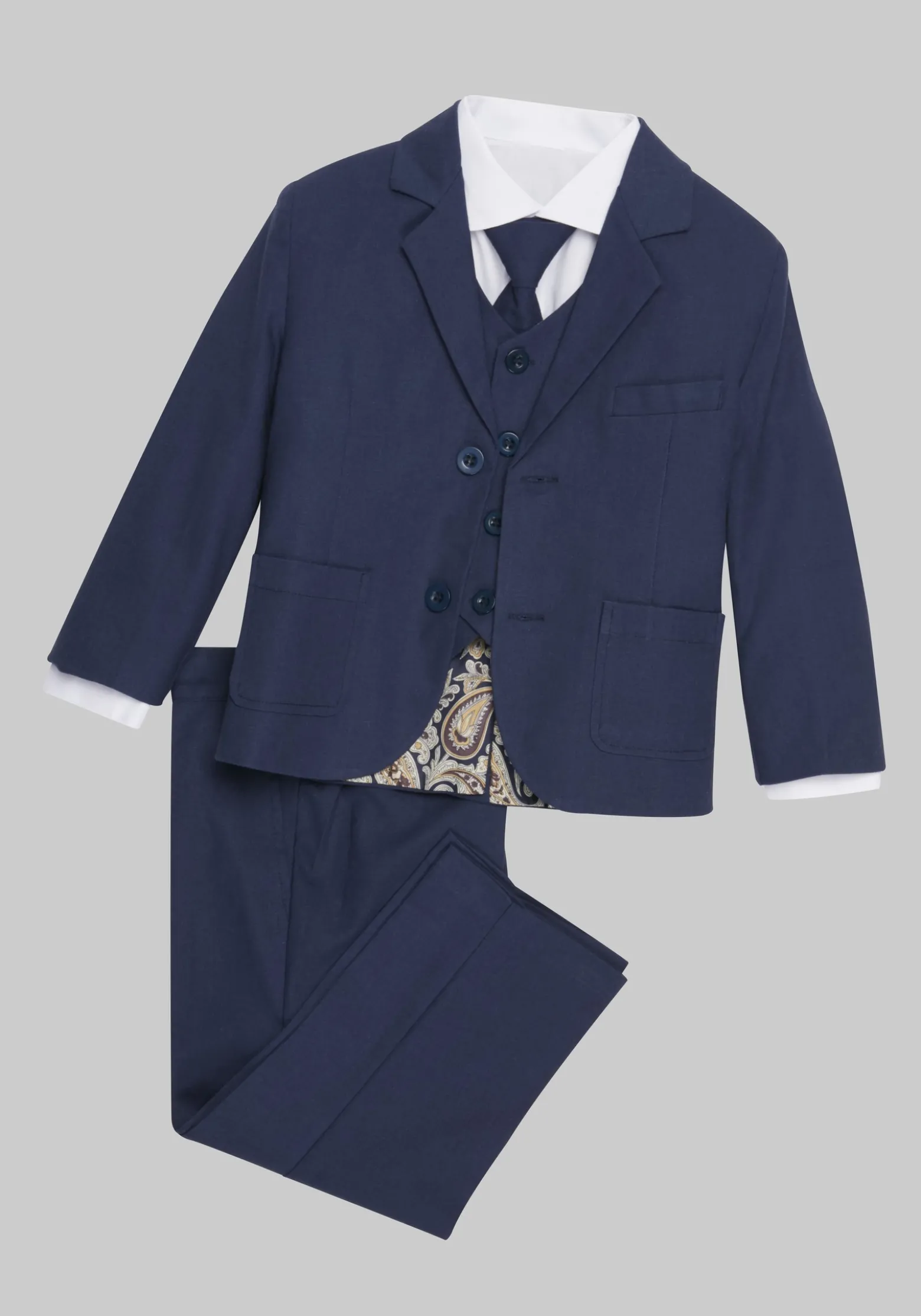 Peanut Butter Collection Joey Safari Linen 5-Piece Toddler Boys Suit Set