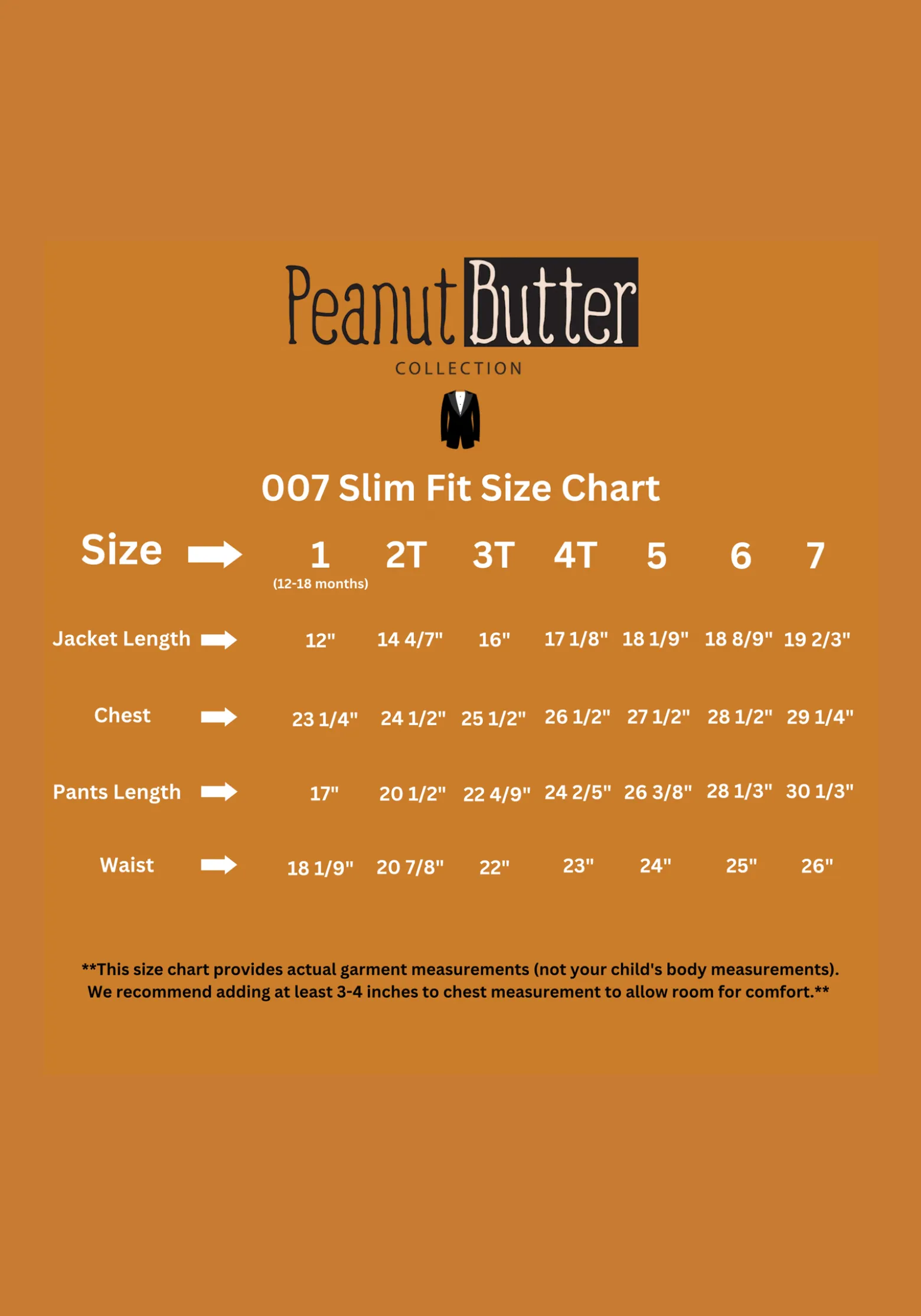 Peanut Butter Collection 007 Slim Fit Toddler Boys Suit