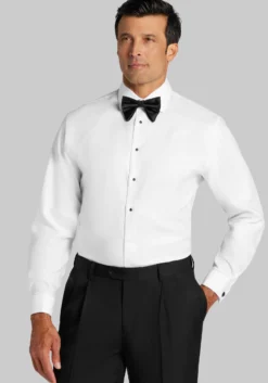 Reserve Collection Tailored Fit Textured Formal Dress Shirt