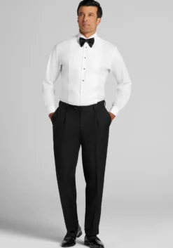Reserve Collection Tailored Fit Bib Textured Formal Dress Shirt