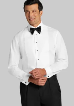 Reserve Collection Tailored Fit Bib Textured Formal Dress Shirt