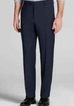 Reserve Collection Tailored Fit Italian Wool Textured Dress Pant