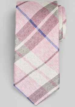 Reserve Collection Textured Happy Plaid Silk Tie