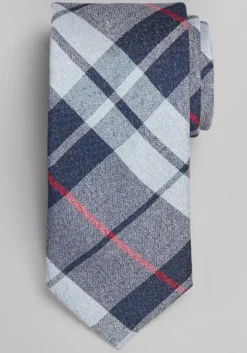 Reserve Collection Textured Happy Plaid Silk Tie