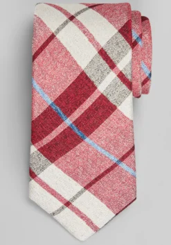 Reserve Collection Textured Happy Plaid Silk Tie
