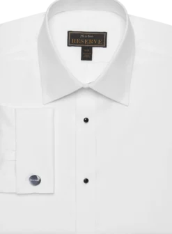 Reserve Collection Traditional Fit Point Collar Formal Solid Dress Shirt