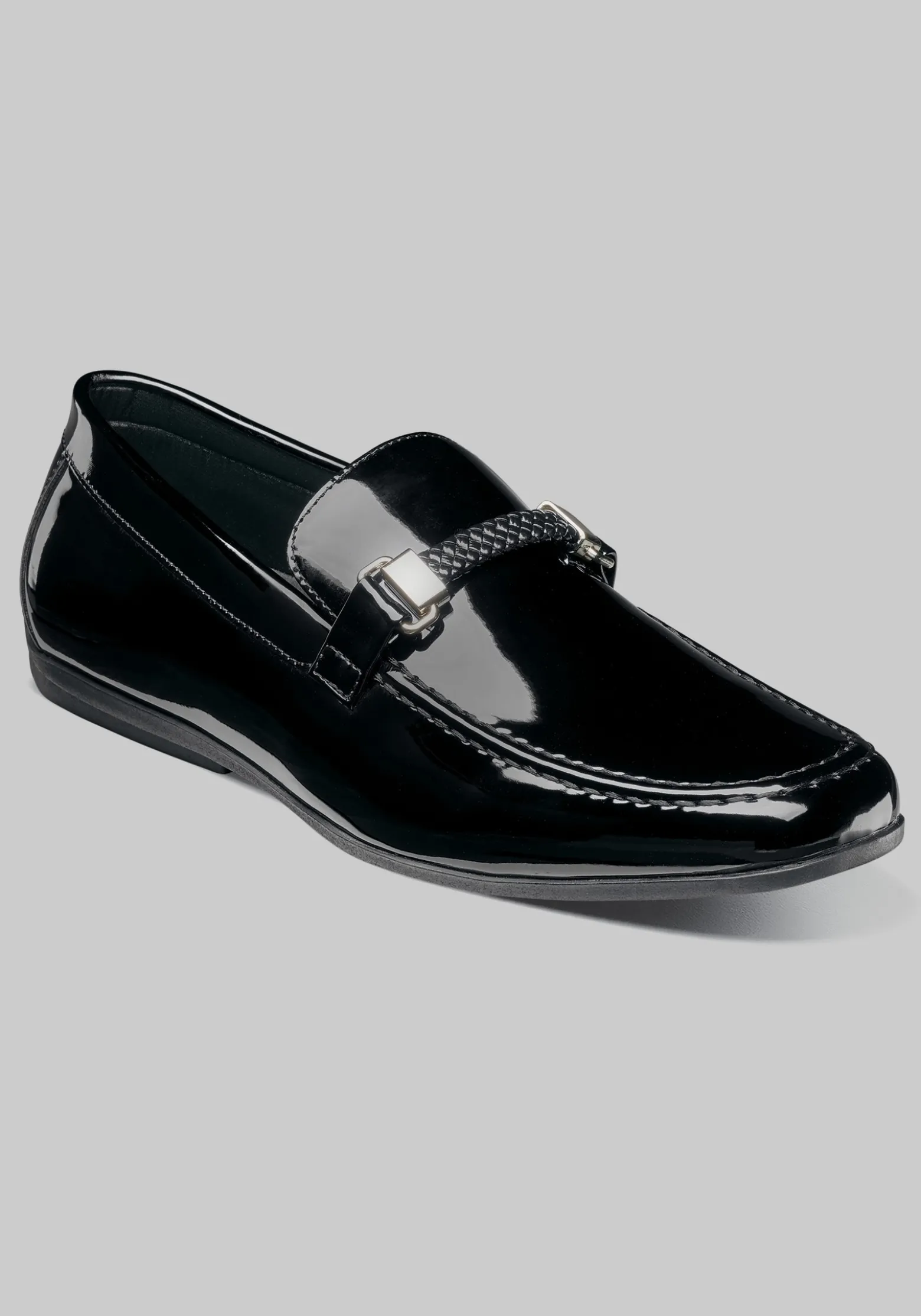 Stacy Adams Sheridan Patent Leather Moc Toe Bit Loafers