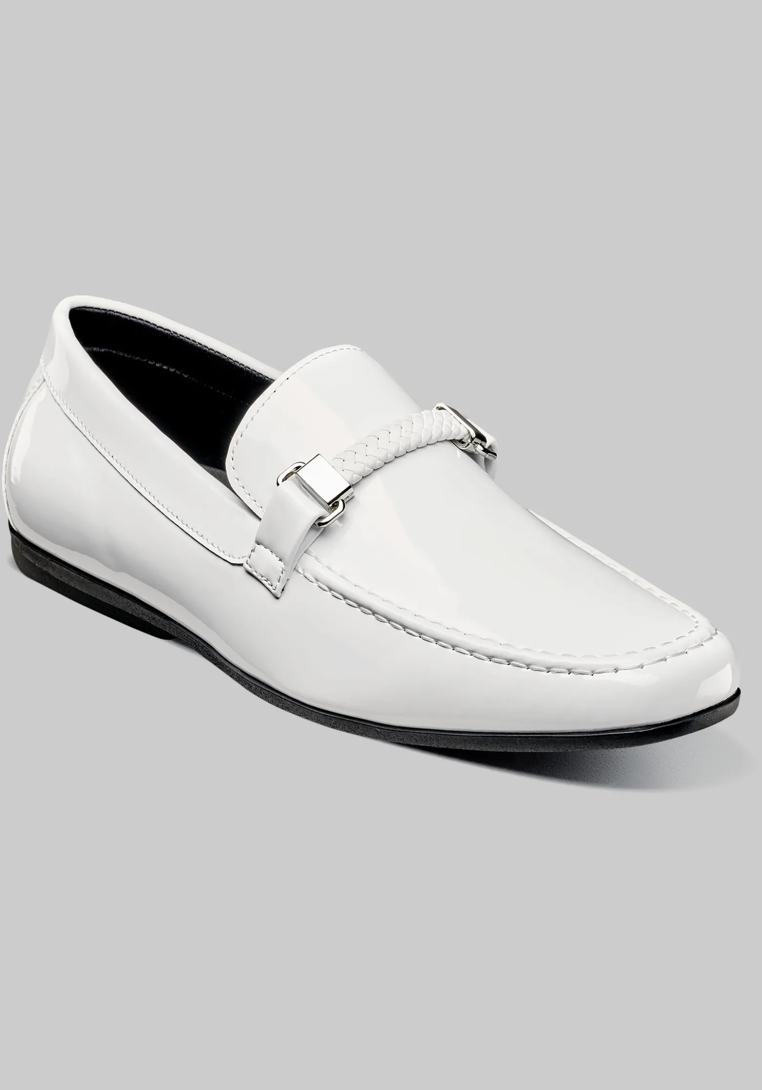 Stacy Adams Sheridan Patent Leather Moc Toe Bit Loafers