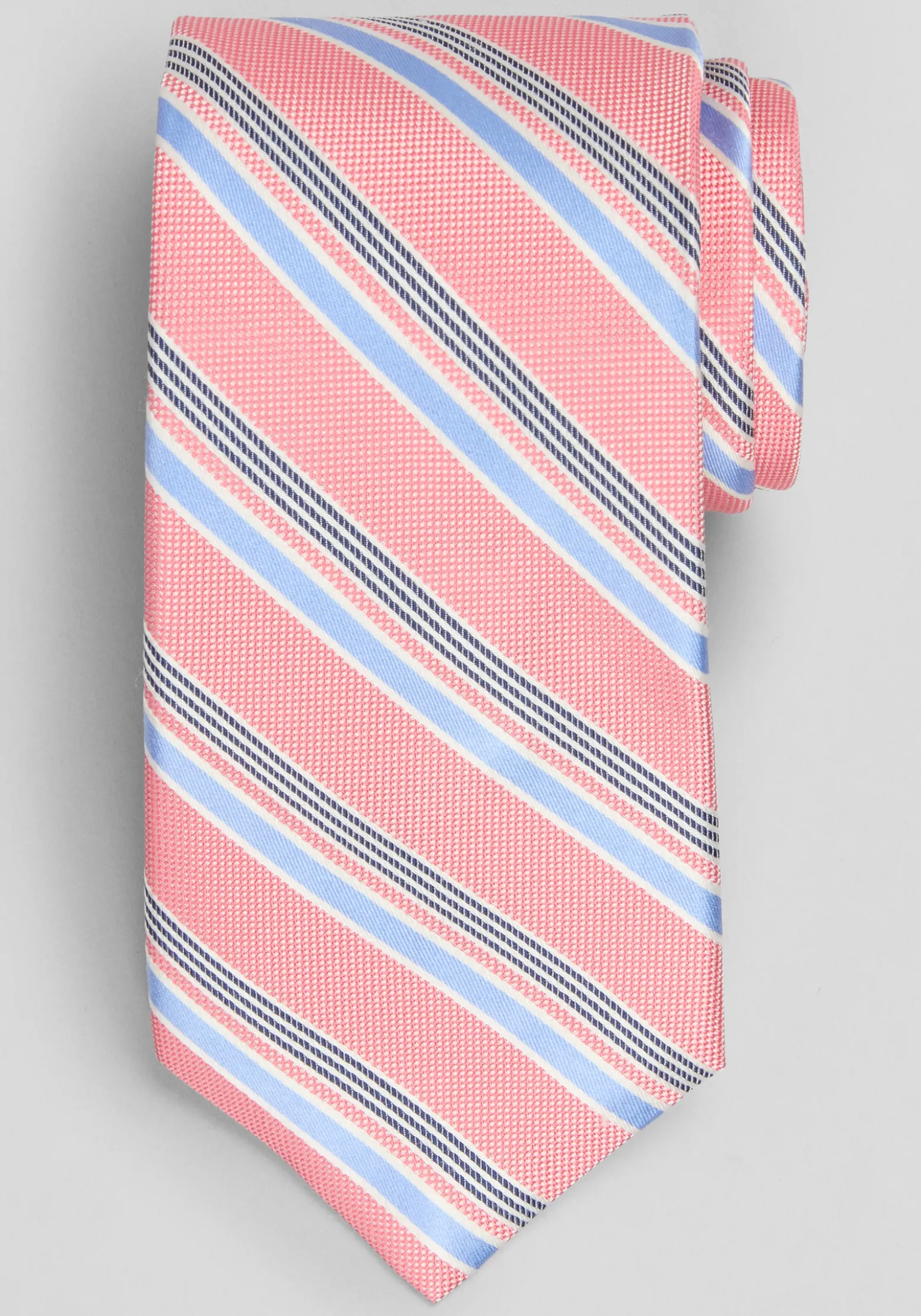 Traveler® Collection Cyber Stripe Silk Tie - Long