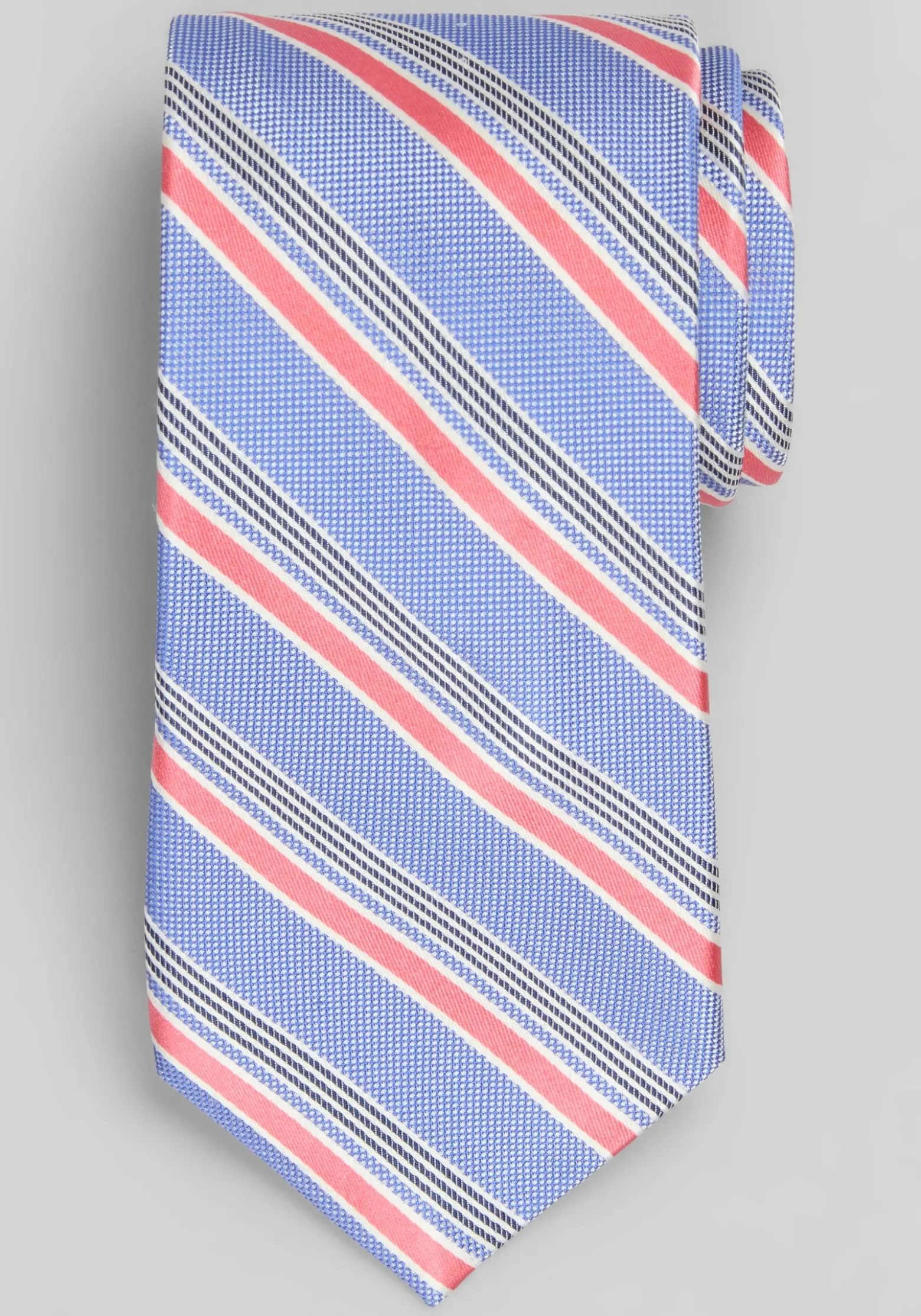Traveler® Collection Cyber Stripe Silk Tie - Long