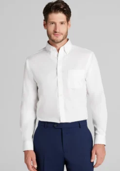 Traveler® Collection Slim Fit Button-Down Collar Solid Dress Shirt