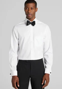 Traveler® Collection Slim Fit Spread Collar French Cuff Dress Shirt - Big & Tall
