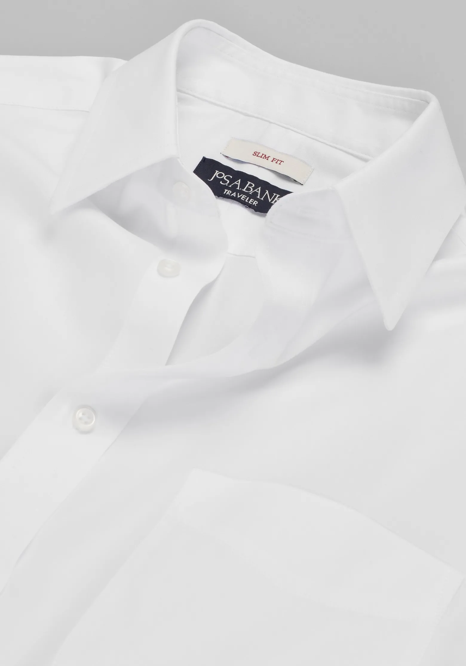 Traveler® Collection Slim Fit Point Collar Solid Dress Shirt