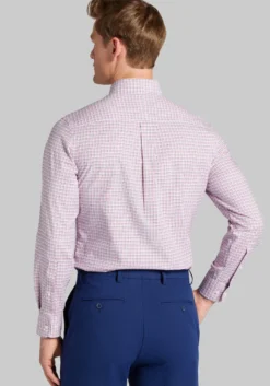 Traveler® Collection Slim Fit Button-Down Collar Plaid Dress Shirt