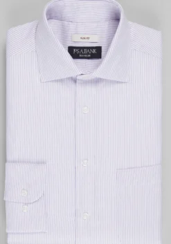 Traveler® Collection Slim Fit Tight Stripe Dress Shirt