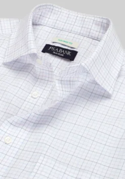 Traveler® Collection Tailored Fit Spread Collar Tattersall Dress Shirt - Big & Tall