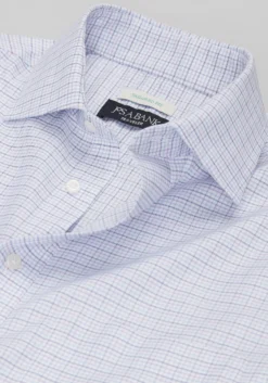 Traveler® Collection Tailored Fit Small Check Dress Shirt