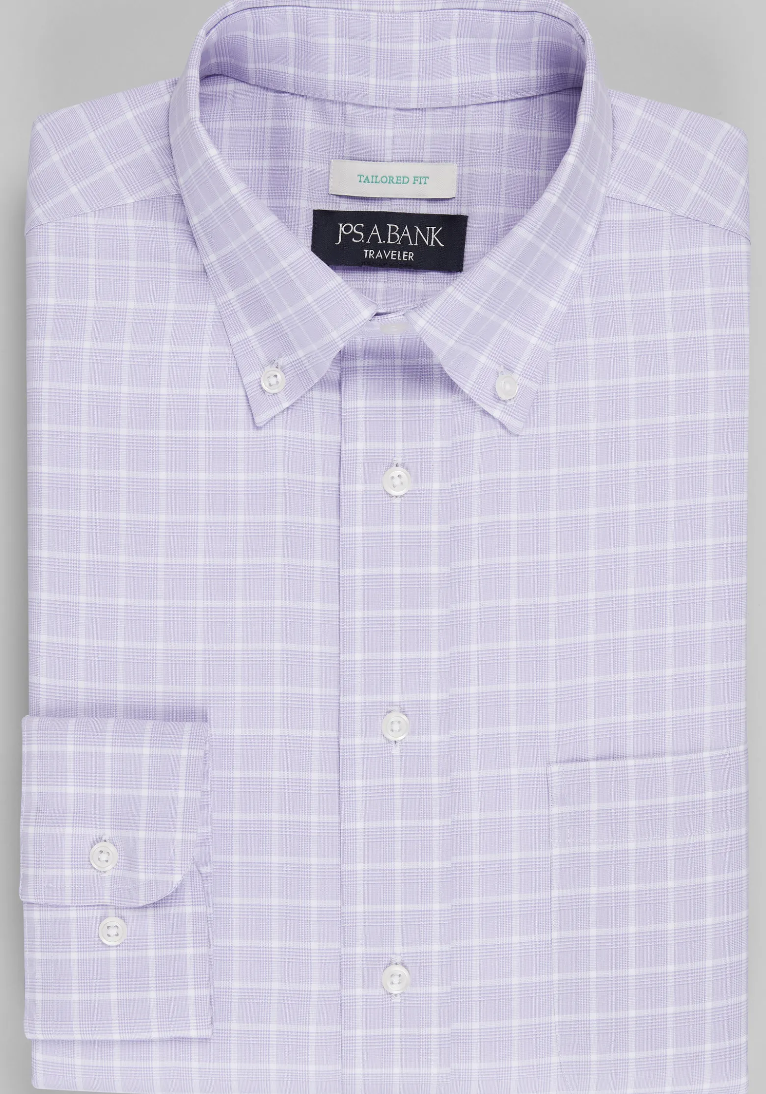 Traveler® Collection Tailored Fit Glenn Plaid Dress Shirt