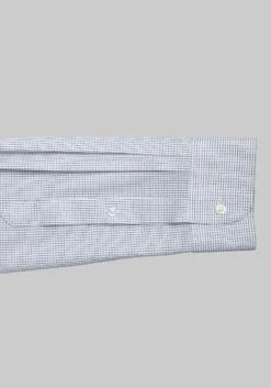Traveler® Collection Tailored Fit Spread Collar Mini Check Dress Shirt