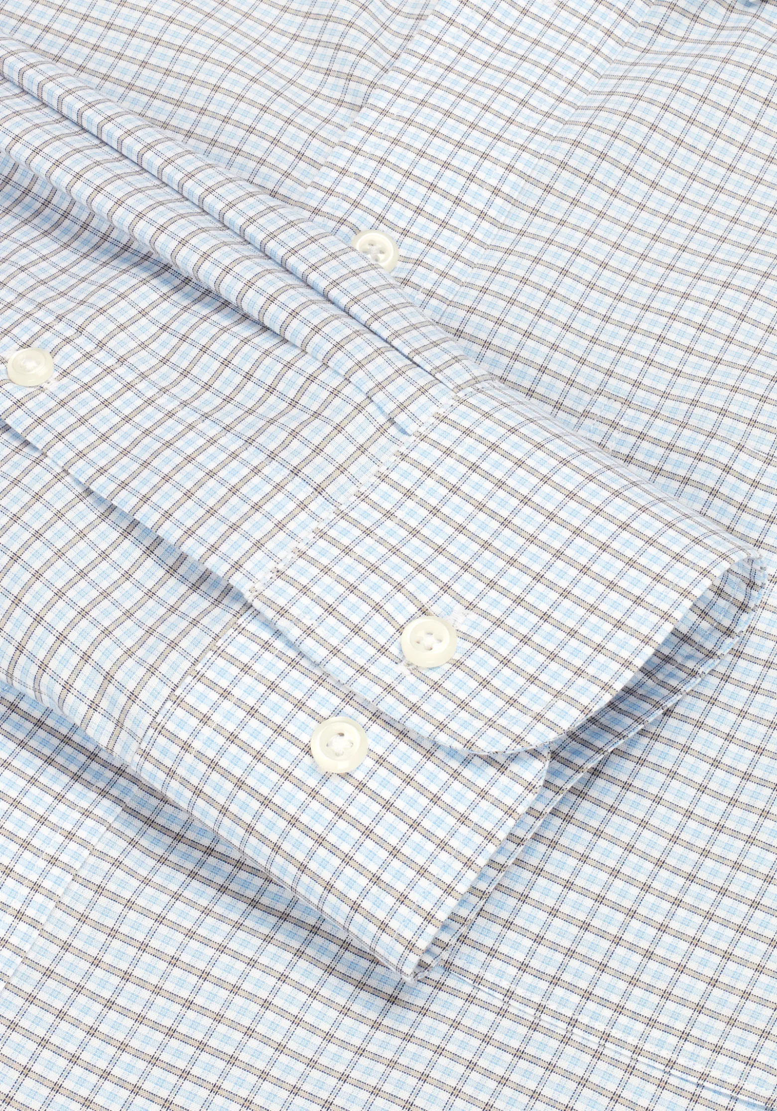 Traveler® Collection Tailored Fit Button-Down Collar Grid Dress Shirt