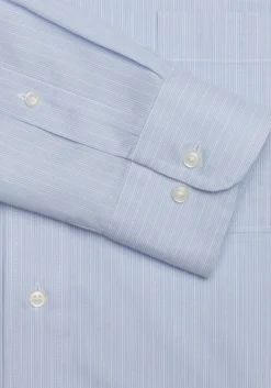 Traveler® Collection Tailored Fit Spread Collar Stripe Dress Shirt