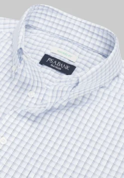 Traveler® Collection Tailored Fit Button-Down Collar Gradient Check Dress Shirt