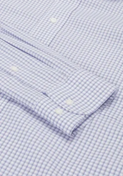 Traveler® Collection Tailored Fit Spread Collar Grid Dress Shirt