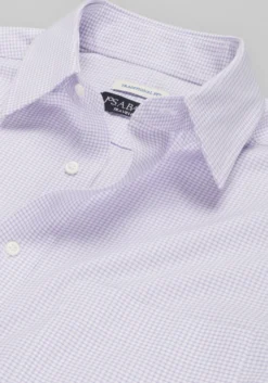 Traveler® Collection Traditional Fit Point Collar Grid Dress Shirt - Big & Tall