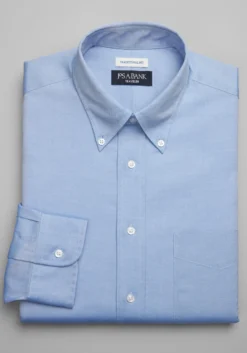 Traveler® Collection Traditional Fit Button-Down Collar Solid Dress Shirt - Big & Tall