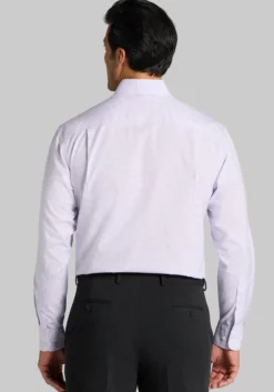 Traveler® Collection Traditional Fit Point Collar Grid Dress Shirt