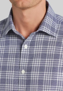 Traveler® Collection Traditional Fit Glen Plaid Button Up Shirt
