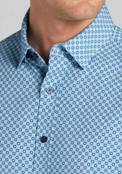 Traveler® COOLMOTION Geometric 4-Way Stretch Button Up Shirt - Big & Tall