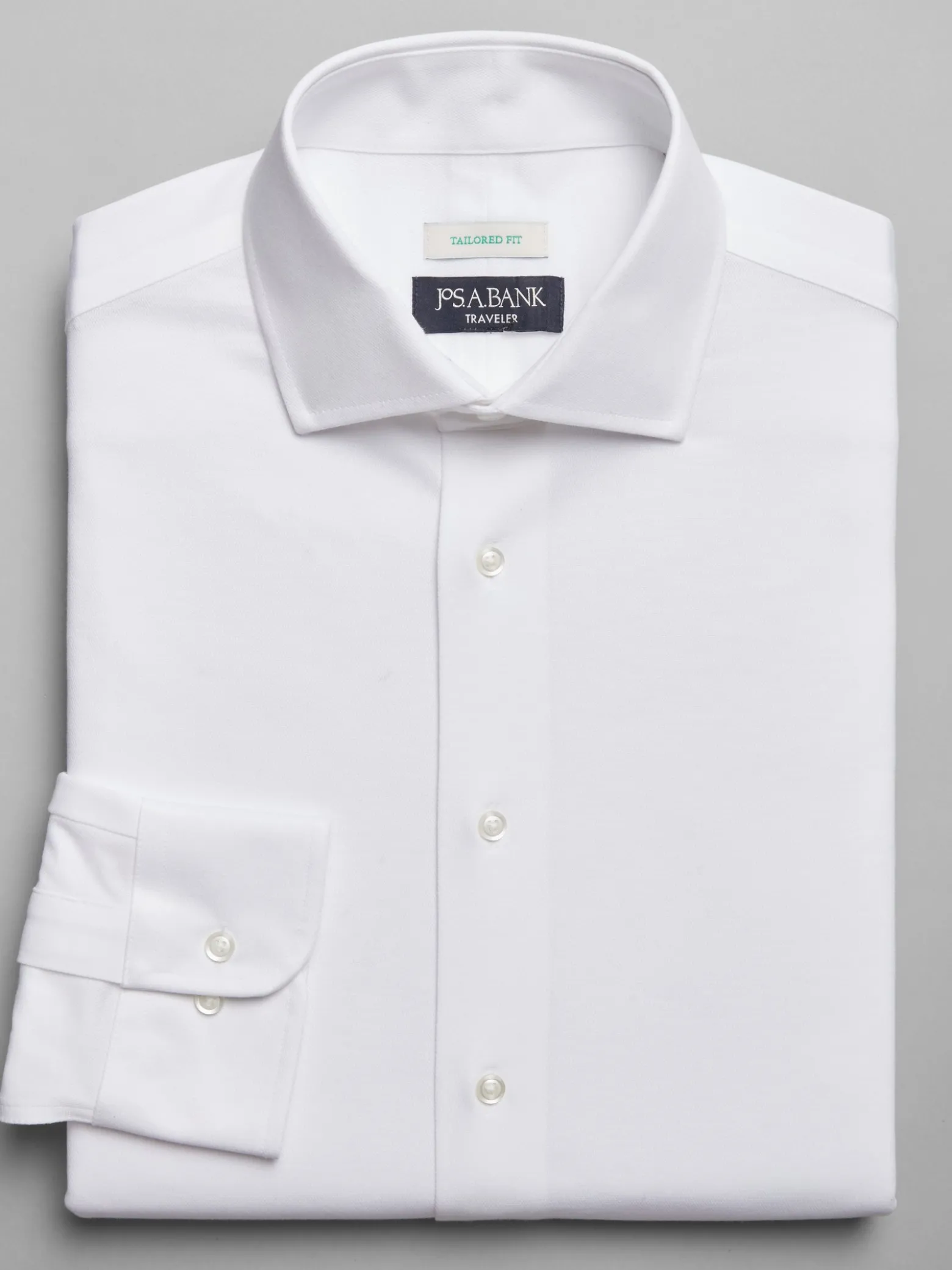 Traveler® COOLMOTION Tailored Fit Spread Collar Knit Solid Dress Shirt - Big & Tall