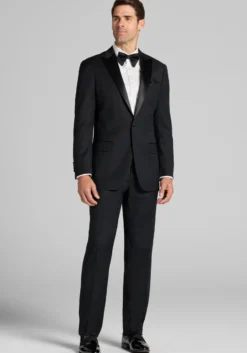 Traveler® COOLMOTION Tailored Fit Textured Solid Tuxedo Separate Jacket