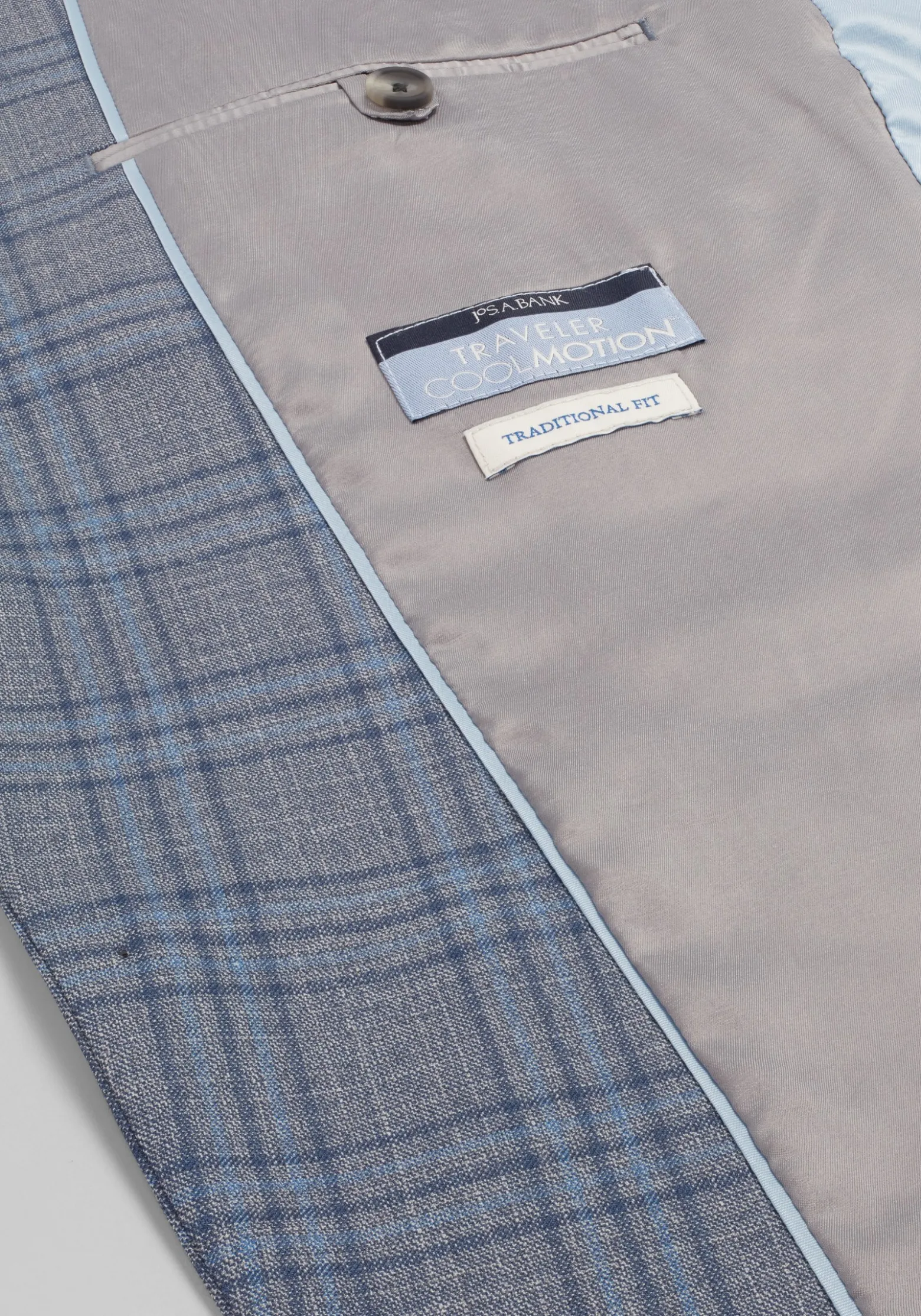 Traveler® COOLMOTION Traditional Fit Plaid Sportcoat